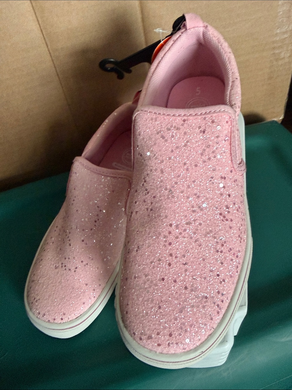 wonder nation Pink Glitter Slip-On Sneakersw Sz 5 new with tags